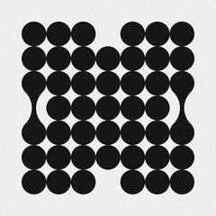 Abstract Cross Pattern Dots Logo generative computational art illustration