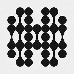 Abstract Cross Pattern Dots Logo generative computational art illustration