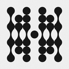 Abstract Cross Pattern Dots Logo generative computational art illustration