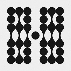 Abstract Cross Pattern Dots Logo generative computational art illustration