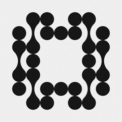 Abstract Cross Pattern Dots Logo generative computational art illustration