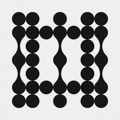 Abstract Cross Pattern Dots Logo generative computational art illustration