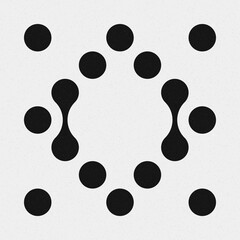 Abstract Cross Pattern Dots Logo generative computational art illustration