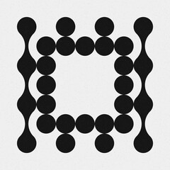 Abstract Cross Pattern Dots Logo generative computational art illustration