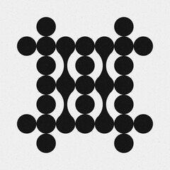 Abstract Cross Pattern Dots Logo generative computational art illustration