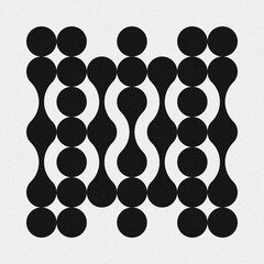 Abstract Cross Pattern Dots Logo generative computational art illustration