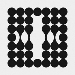 Abstract Cross Pattern Dots Logo generative computational art illustration