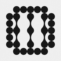 Abstract Cross Pattern Dots Logo generative computational art illustration