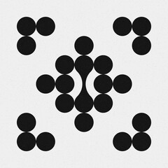 Abstract Cross Pattern Dots Logo generative computational art illustration