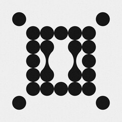 Abstract Cross Pattern Dots Logo generative computational art illustration