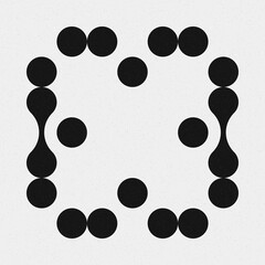 Abstract Cross Pattern Dots Logo generative computational art illustration