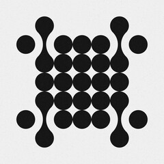 Abstract Cross Pattern Dots Logo generative computational art illustration