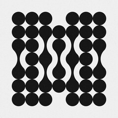 Abstract Cross Pattern Dots Logo generative computational art illustration