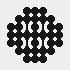 Abstract Cross Pattern Dots Logo generative computational art illustration