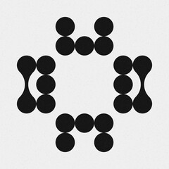 Abstract Cross Pattern Dots Logo generative computational art illustration