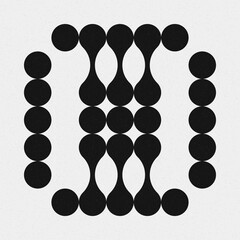 Abstract Cross Pattern Dots Logo generative computational art illustration