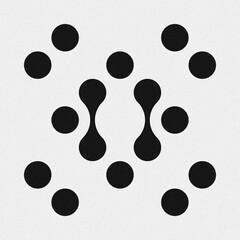 Abstract Cross Pattern Dots Logo generative computational art illustration