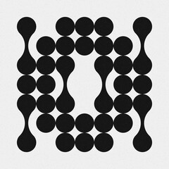 Abstract Cross Pattern Dots Logo generative computational art illustration