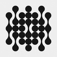 Abstract Cross Pattern Dots Logo generative computational art illustration