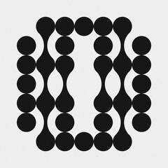 Abstract Cross Pattern Dots Logo generative computational art illustration
