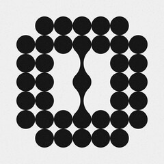 Abstract Cross Pattern Dots Logo generative computational art illustration