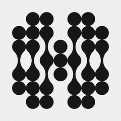 Abstract Cross Pattern Dots Logo generative computational art illustration