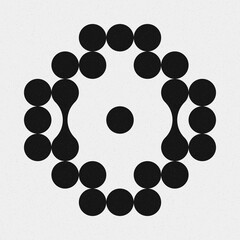 Abstract Cross Pattern Dots Logo generative computational art illustration