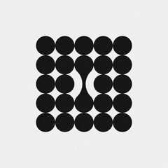 Abstract Cross Pattern Dots Logo generative computational art illustration