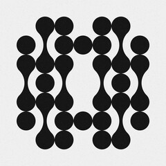 Abstract Cross Pattern Dots Logo generative computational art illustration