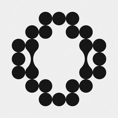 Abstract Cross Pattern Dots Logo generative computational art illustration