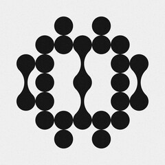 Abstract Cross Pattern Dots Logo generative computational art illustration