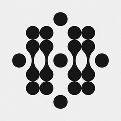 Abstract Cross Pattern Dots Logo generative computational art illustration