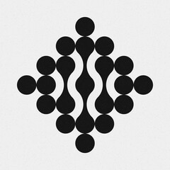 Abstract Cross Pattern Dots Logo generative computational art illustration