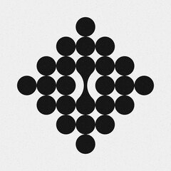 Abstract Cross Pattern Dots Logo generative computational art illustration