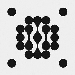 Abstract Cross Pattern Dots Logo generative computational art illustration