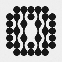 Abstract Cross Pattern Dots Logo generative computational art illustration