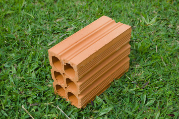 Ceramic brick for use in home construction