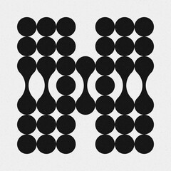 Abstract Cross Pattern Dots Logo generative computational art illustration