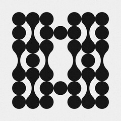 Abstract Cross Pattern Dots Logo generative computational art illustration
