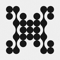 Abstract Cross Pattern Dots Logo generative computational art illustration