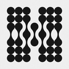 Abstract Cross Pattern Dots Logo generative computational art illustration