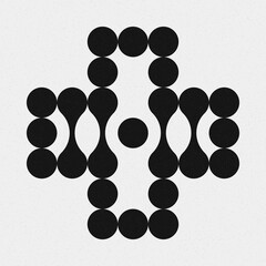 Abstract Cross Pattern Dots Logo generative computational art illustration