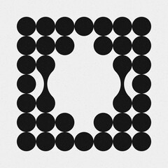 Abstract Cross Pattern Dots Logo generative computational art illustration