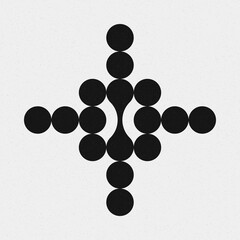 Abstract Cross Pattern Dots Logo generative computational art illustration