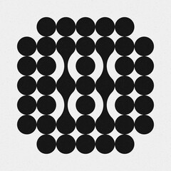 Abstract Cross Pattern Dots Logo generative computational art illustration