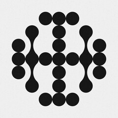 Abstract Cross Pattern Dots Logo generative computational art illustration
