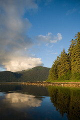 Setting Sun Lights Rainforest, Alaska