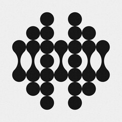 Abstract Cross Pattern Dots Logo generative computational art illustration