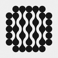 Abstract Cross Pattern Dots Logo generative computational art illustration