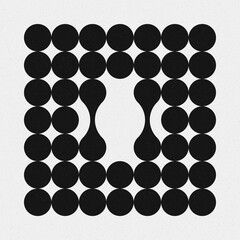Abstract Cross Pattern Dots Logo generative computational art illustration